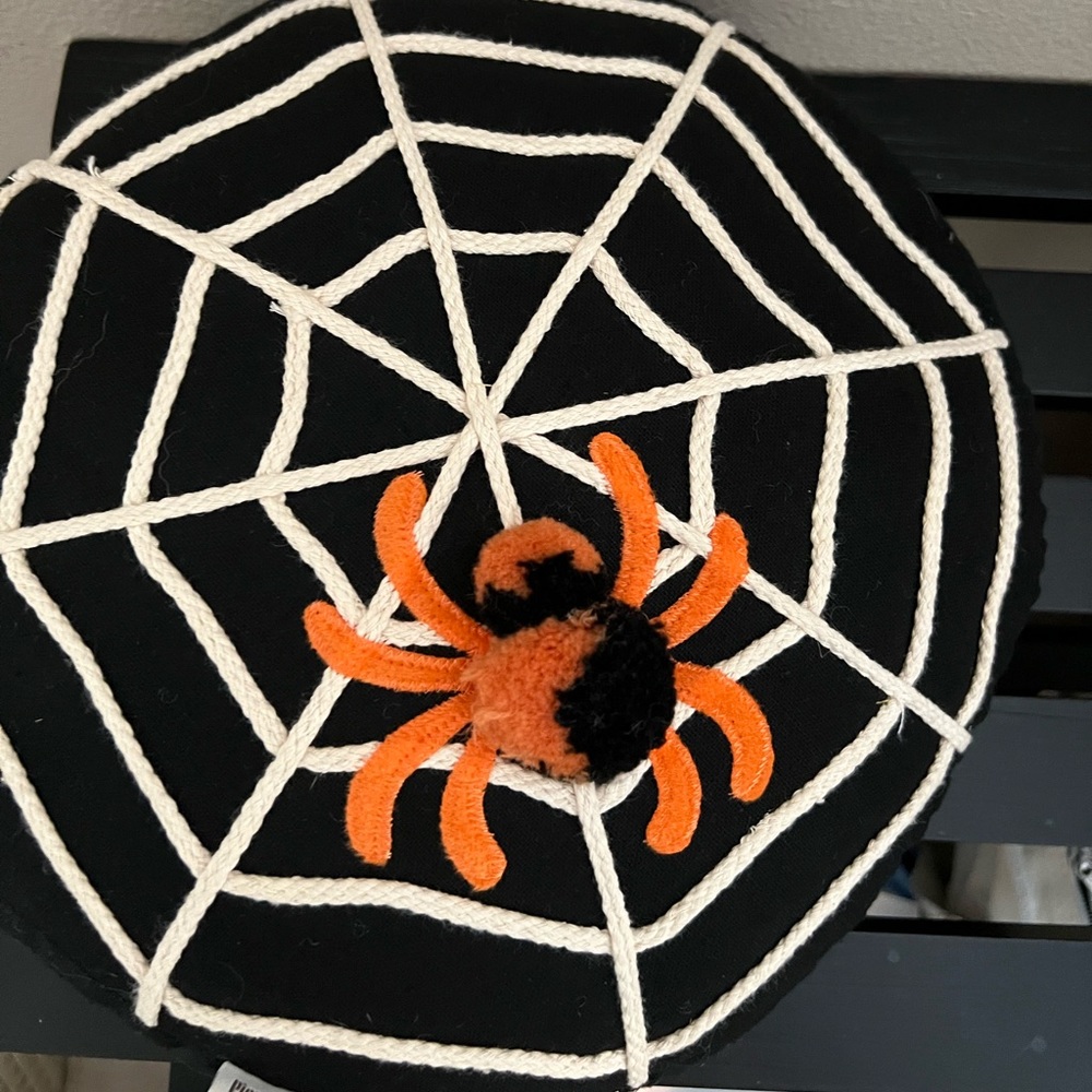 Pier 1 Halloween pillow spider web pillow,vintage (pre-owned)